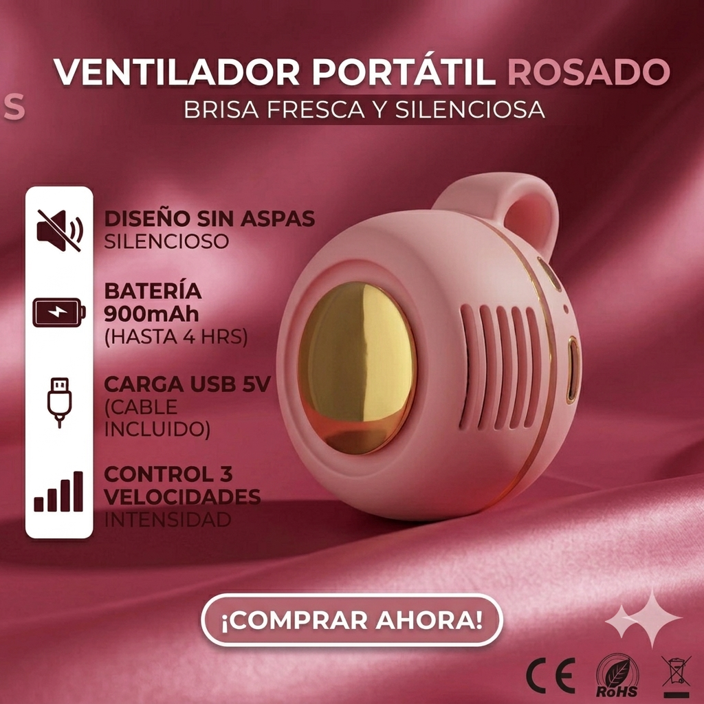 Mini ventilateur portable USB-C (sans pales)