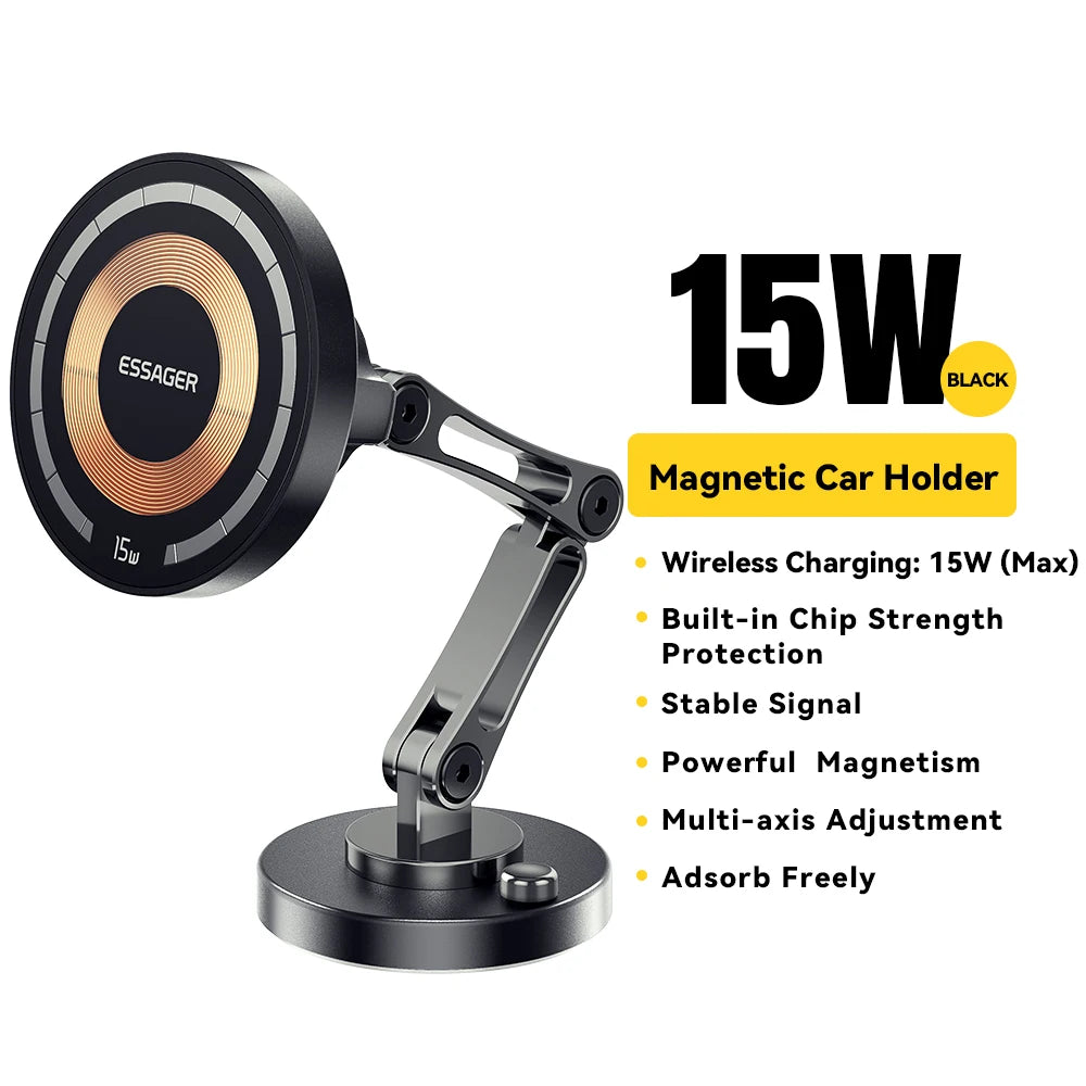Soporte Magnético con Carga Inalámbrica 15W