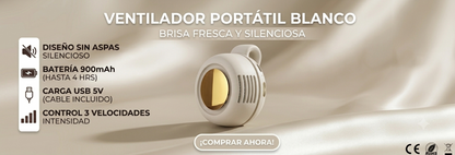 Mini ventilador portátil USB-C (Sin aspas)