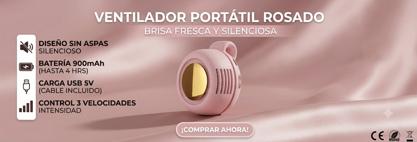 Mini ventilador portátil USB-C (Sin aspas)